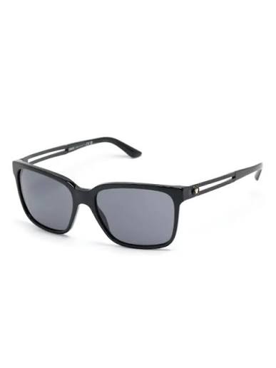 Versace Medusa Square Frame Sunglasses – Matte Black