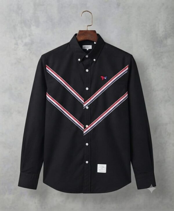 Thom Browne Stripe Shirt – Black