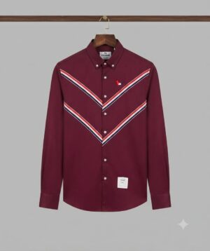 Thom Browne Stripe Shirt – Burgundy
